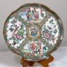 19th Century Hand-Painted Rose Medallion Oval Platter