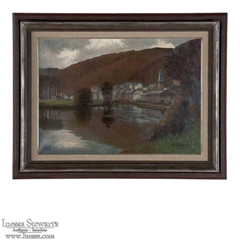 Framed Oil Painting on Canvas by L. Reymen dated 1946
