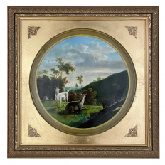 Pair 18th Century Framed Oil Paintings by P. J. Boquet (1751-1817)