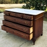 19th Century French Louis XV Marble Top Walnut Commode