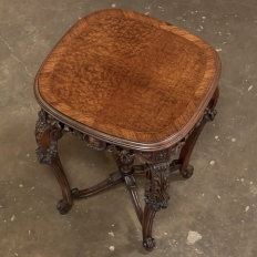 19th Century French Louis XIV Walnut End Table
