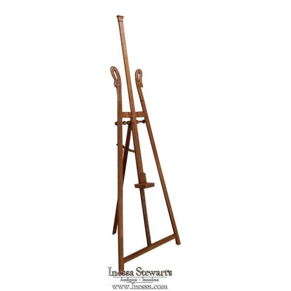 Antique Mahogany Empire Style Display Easel