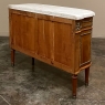 19th Century French Louis XVI Fruitwood Marble Top Commode