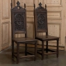 Pair 19th Century French Gothic Side Chairs