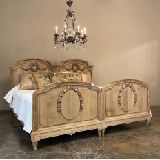 Pair 19th Century French Louis XVI Beds/ King Size Bed