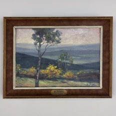 Antique Framed Oil Painting on Board by Dieudonné Jacobs (1887–1967), “Les Genêts”