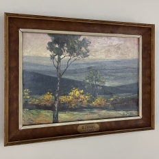 Antique Framed Oil Painting on Board by Dieudonné Jacobs (1887–1967), “Les Genêts”