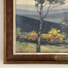 Antique Framed Oil Painting on Board by Dieudonné Jacobs (1887–1967), “Les Genêts”