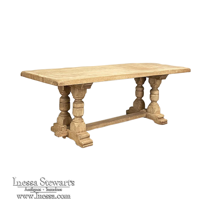 Antique Country French Farm Table ~ Trestle Table