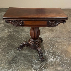 19th Century Flip-Top Mahogany Game Table ~ Console