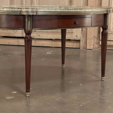 Antique French Louis XVI Marble Top Coffee Table