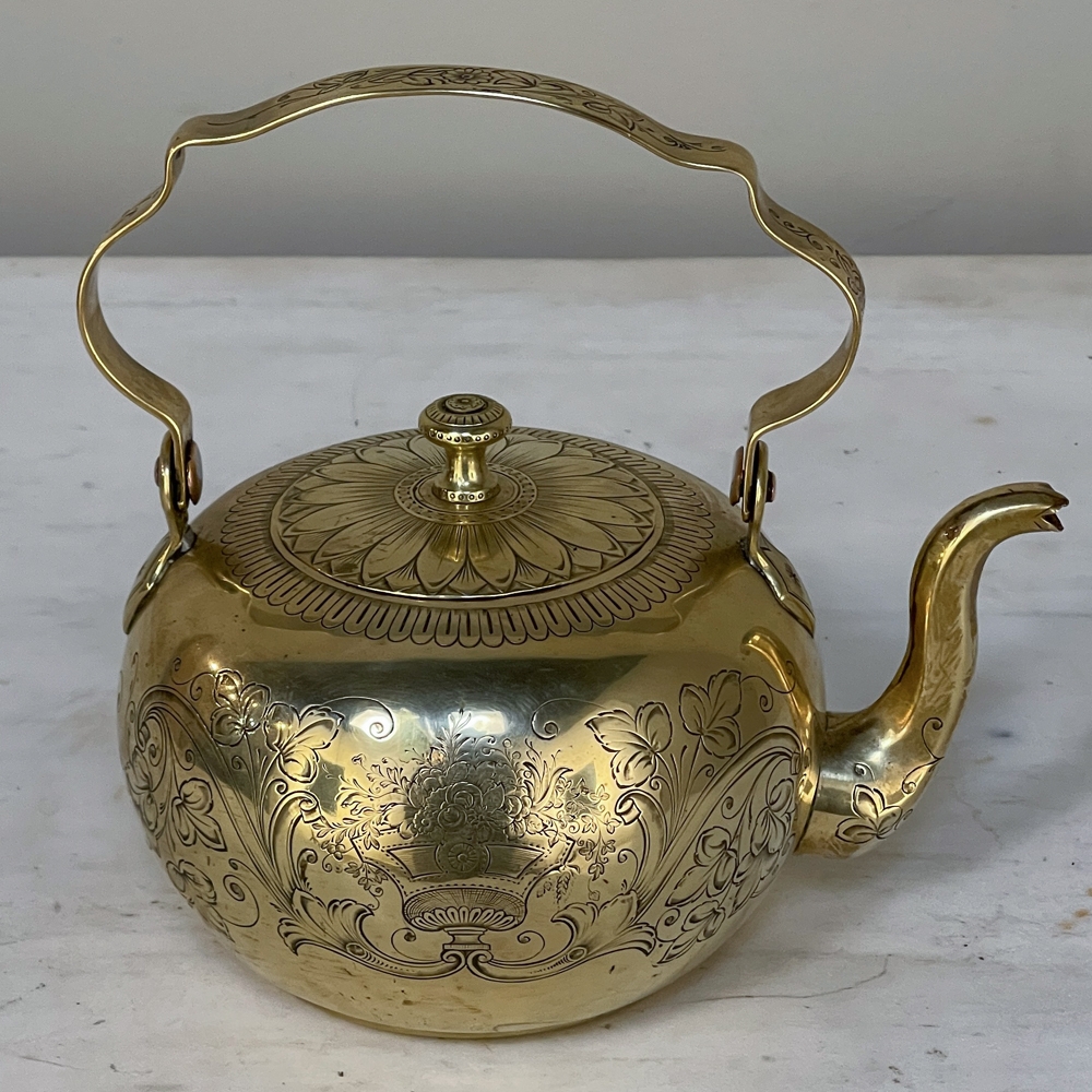 Vintage Mid Century Copper & Brass Teapot Kettle - Made in Holland