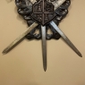 Antique Spanish Wall Crest with Crossed Sword Display