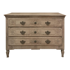 18th Century Country French Louis XVI Neoclassical Commode in Stripped Oak