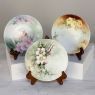 Set of 3 Antique Hand-Painted Decorative Plates from Bavaria