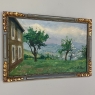 Antique Framed Oil Painting on Panel by E. Peret