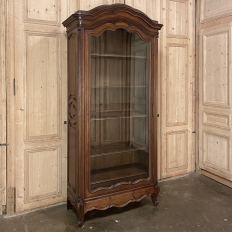 19th Century French Louis Philippe Walnut Display Armoire by Krieger