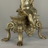 Pair 19th Century French Napoleon III Period Bronze Dore Andirons ~ Bookends