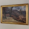 Impressionist Oil Painting on Canvas in Rustic Distressed Painted Frame by Joseph Lagasse (1878-1962)
