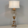 Reproduction 18th Century Italian Painted & Gilded Candlestick Table Lamp