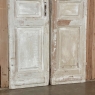 Pair 19th Century Rustic Painted French Doors ~ Shutters