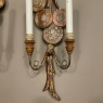 Pair Antique Italian Neoclassical Carved Giltwood Wall Sconces
