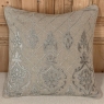 Belgian Hand-Made Linen and Velvet Throw Pillow