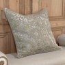 Belgian Hand-Made Linen and Velvet Throw Pillow