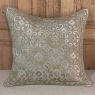 Belgian Hand-Made Linen and Velvet Throw Pillow