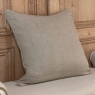 Belgian Hand-Made Linen and Velvet Throw Pillow