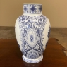 Antique T Delfts Bleu Transferware Lidded Vase