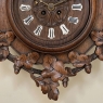 19th Century French Renaissance Style Carved Wood Wall Clock