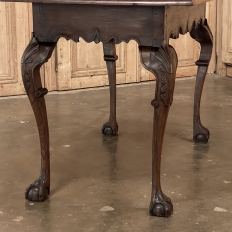 19th Century English Walnut Chippendale End Table