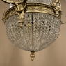 Antique French Louis XVI Sack of Pearls Crystal & Bronze Chandelier