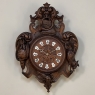 Antique French Black Forest Hand Carved Hunt Wall Clock