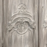 PAIR of Antique French Louis XIV Whitewashed Oak Armoires