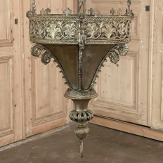 19th Century Bronze Gothic Chandelier