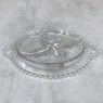 Antique Pressed Glass Crudite Server with Matching Platter