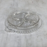 Antique Pressed Glass Crudite Server with Matching Platter