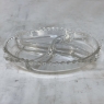 Antique Pressed Glass Crudite Server with Matching Platter