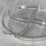 Antique Pressed Glass Crudite Server with Matching Platter