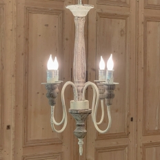 Tuscan Neoclassical Painted Chandelier