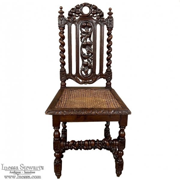 19th Century French Renaissance Chair with Grapevine Motif