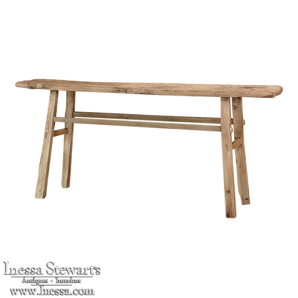 Rustic 19th Century Swedish Elm WoodSofa Table ~ Console