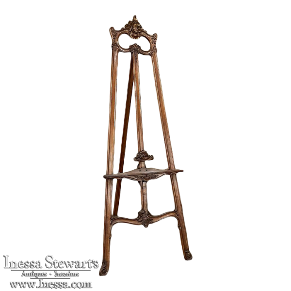 19th Century French Louis XV Walnut Easel