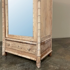 19th Century French Faux Bamboo Armoire