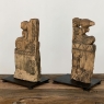 Pair Antique Asian Architectural Artifacts on Iron Bases ~ Bookends
