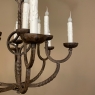 19th Century Country French Wrought Iron Chandelier