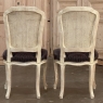 Set of 6 Antique French Louis XV Painted Dining Chairs