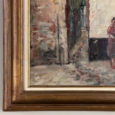 Antique Framed Oil Painting on Canvas by Raphael Dubois (1888-1960)